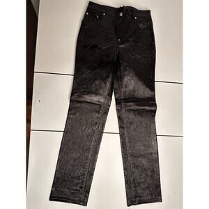 NBD Men’s Or Women’s Black‎ Leather Pants New With Tags And Straight Legs